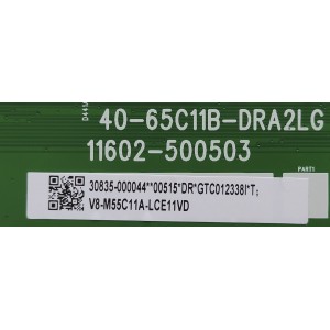 LED DRIVER PARA TV TCL / NUMERO DE PARTE 30835-000044 / 40-65C11B-DRA2LG / 11602-500503 / GTC012338I / V8-M55C11A-LCE11VD / DISPLAY ST6451D08-2 VER.2.1 / MODELO 65R655	